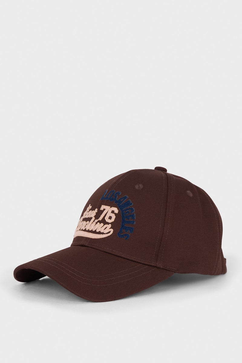 DeFacto Brown Woman Woman Applique Cotton Cap Casual - Image 1